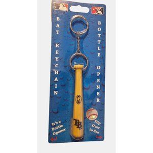 TAMPA BAY RAYS MINI BASEBALL BAT KEYCHAIN KEY RING WITH BOTTLE OPENER MLB
